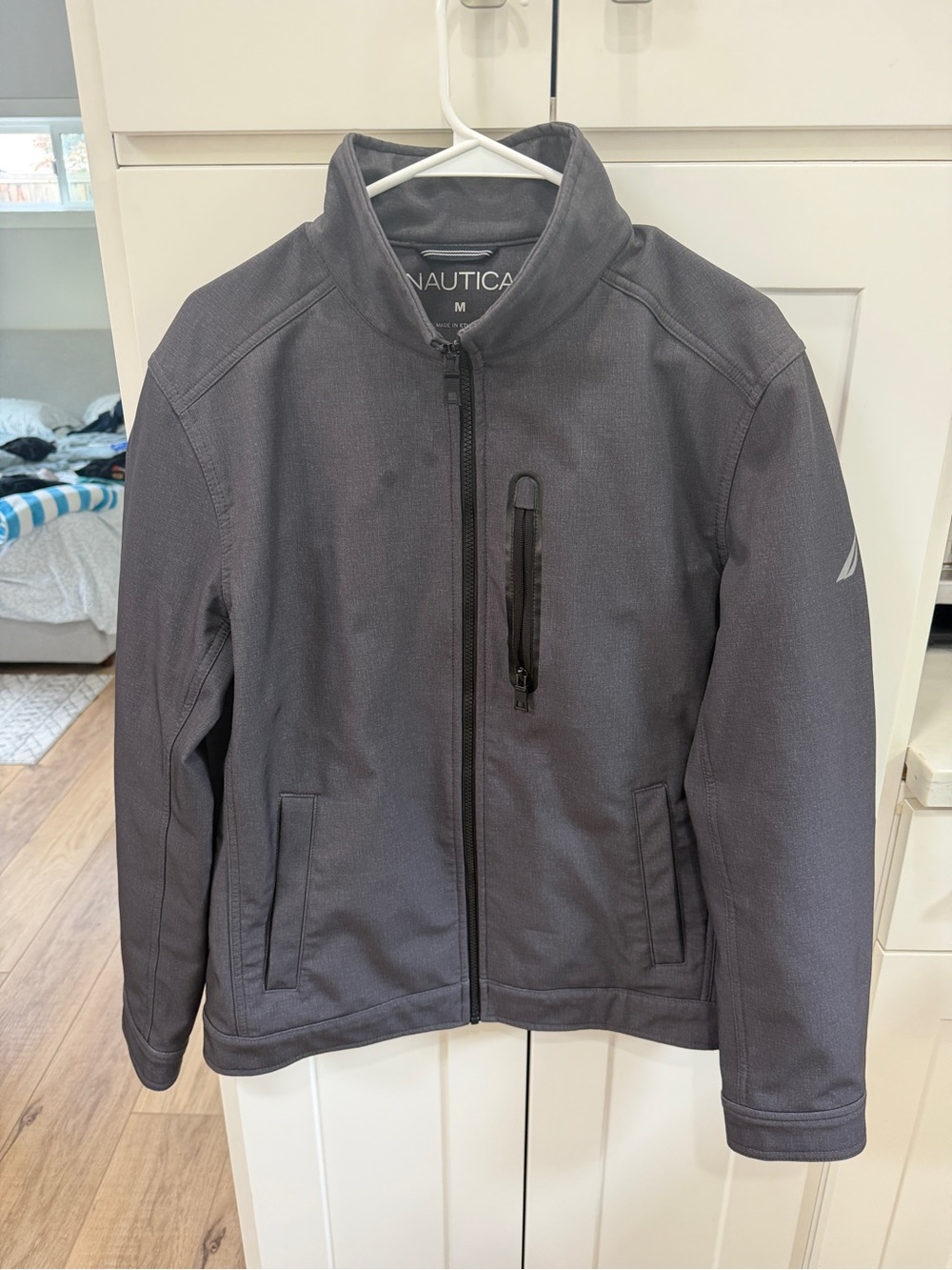 Nautica Kids Dark Gray Zip-Front Jacket